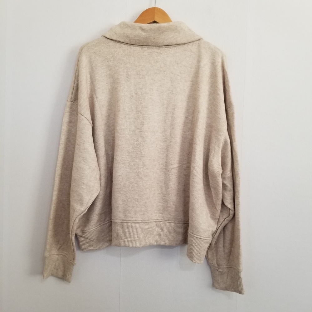 NWT Universal Thread Beige Heather Oatmeal Collared Pullover Sweater Size 3X - Picture 4 of 9